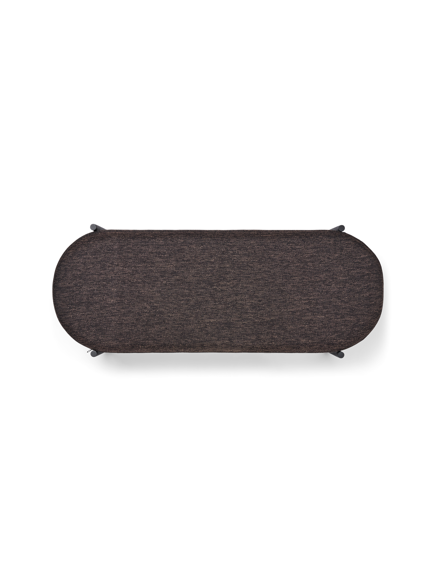 KLINT bænk | Akryl/polyester/stål. 110 x 44 x H45 cm. | Black | Hübsch