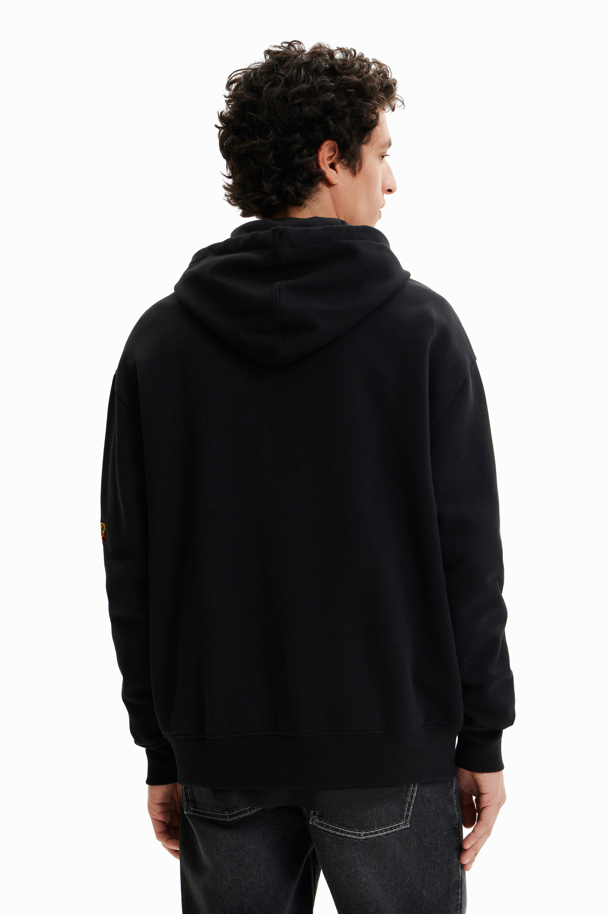 Sweat-shirt capuche broderies