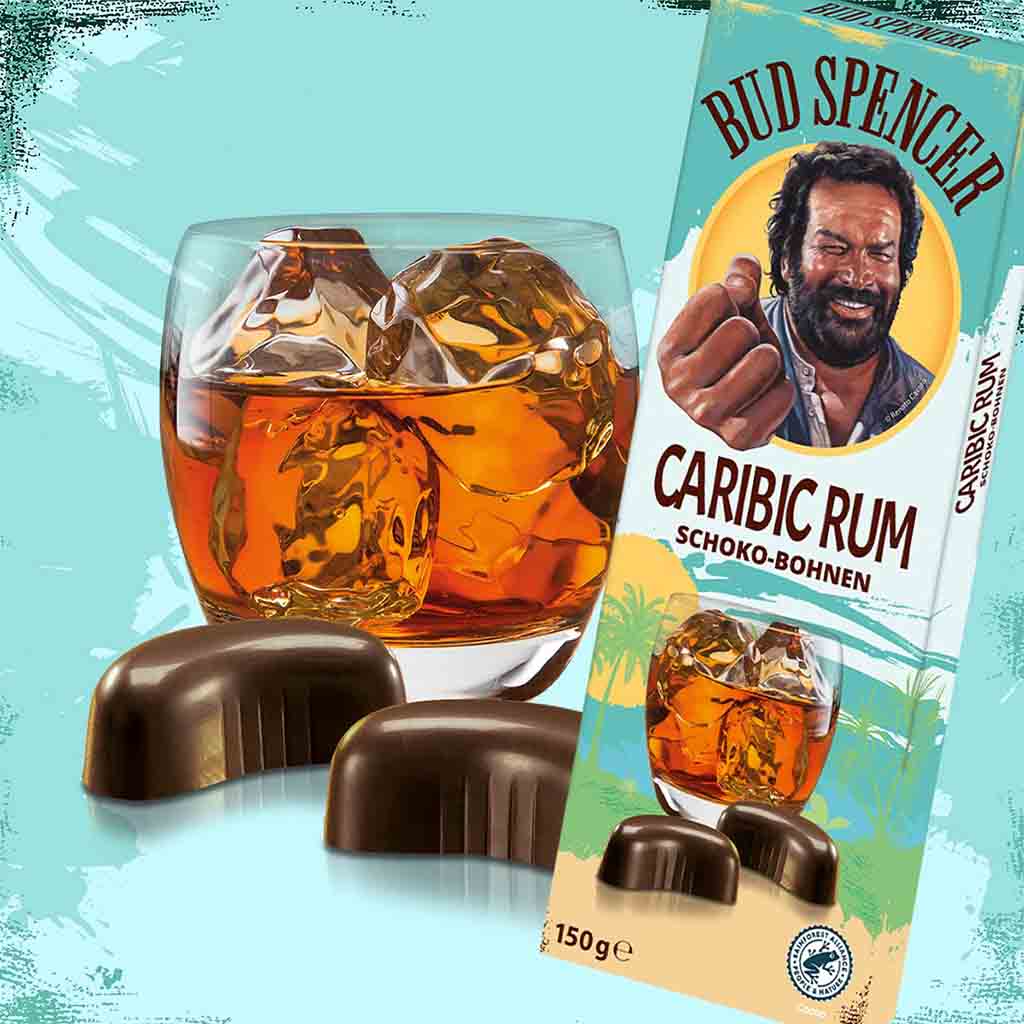 Piasten Bud Spencer Caribic Rum Schokobohnen 150g MHD:24.9.25