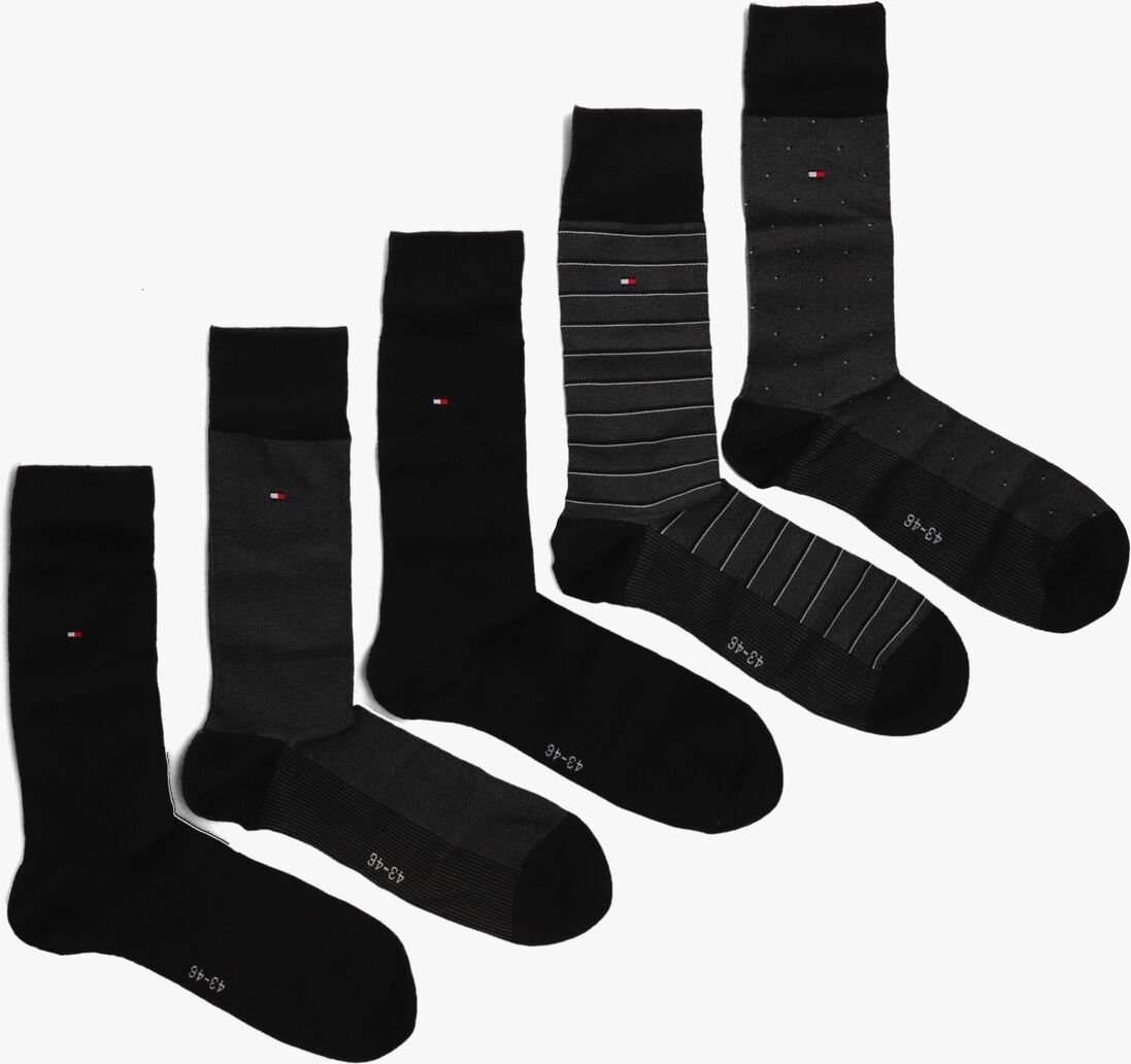 TOMMY HILFIGER zwarte tommy hilfiger sokken th men sok 5p giftbox birdeye