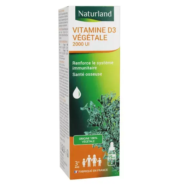 Naturland Vitamina D3 à Base de Plantas 2000 UI 15ml