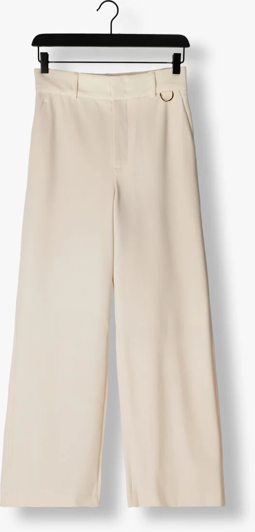 VANILIA creme vanilia wijde broek tailored twill met ring