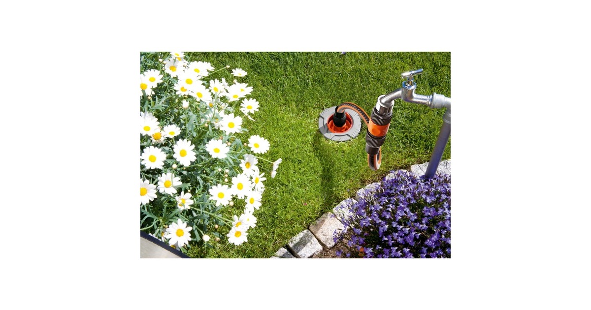 GARDENAProfi-System Aansluitgarnituur kraanstuk  (Grijs/oranje, 2713-20 | voor GARDENA Pipeline of Sprinklersystem)
