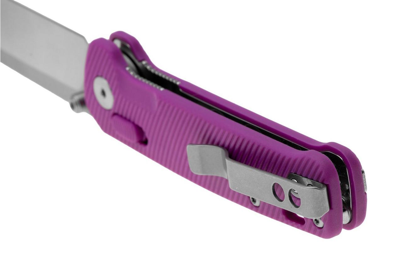 QSP Knife Penguin Glyde QS130GL-E1 Two-Tone 14C28N, Purple FRN, zakmes