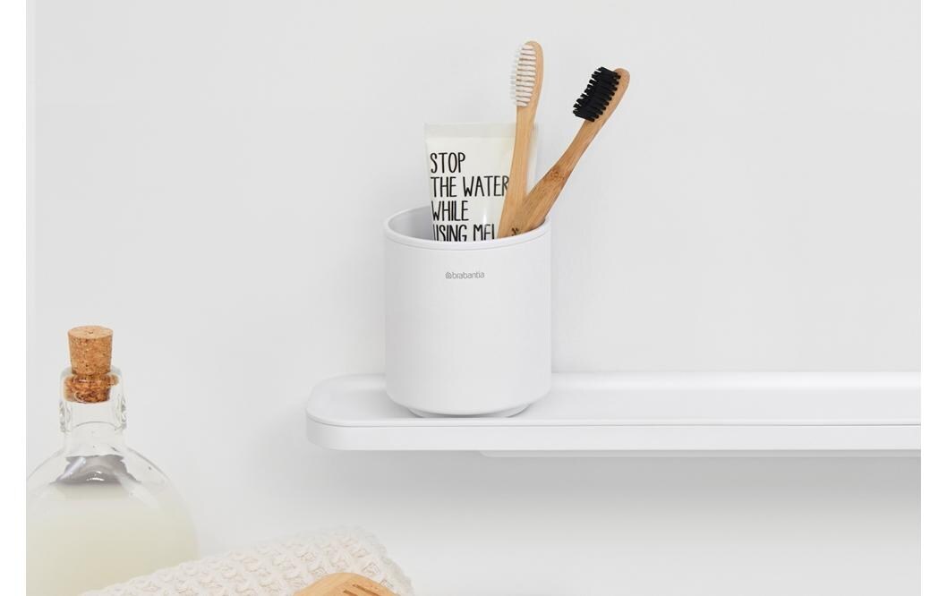 Zahnputzbecher Mindset WeissZahnputzbecher aus recyceltem Material