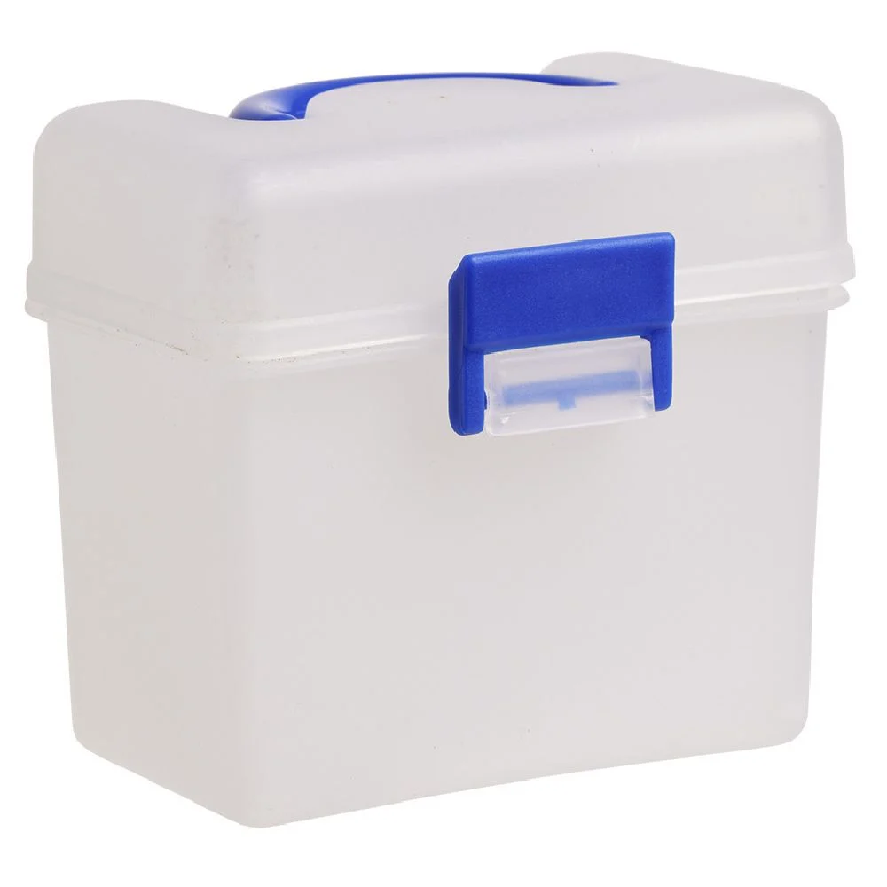 Mini boîte en plastique avec fermeture clip x2