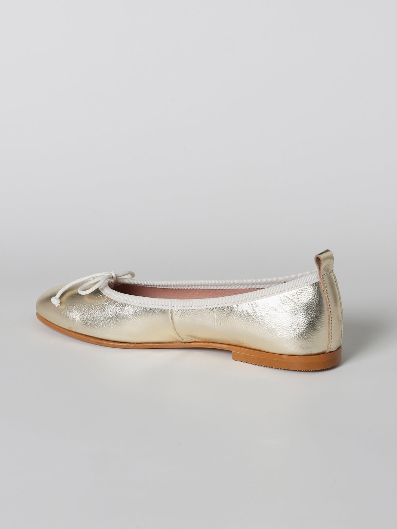 Ballerines dorées Fille en cuir