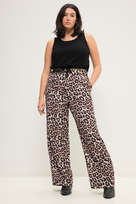 Hose, Wide Legs, HighWaist, Leoprint
