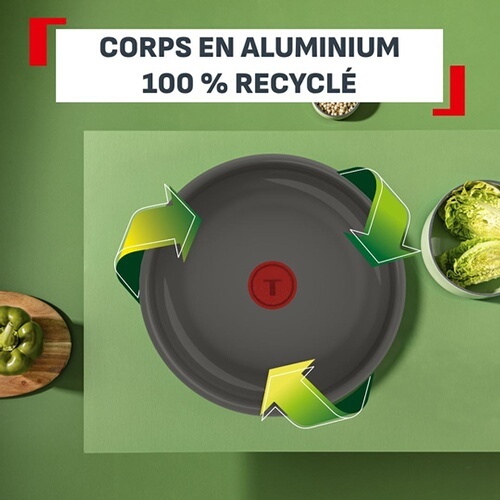 Sauteuse Tefal Ingenio Renew Ceram P2003502 SA24 24 cm Gris anthracie