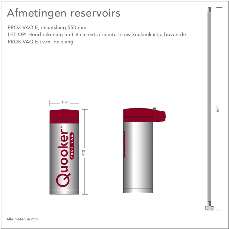 Quooker Fusion Square RVS met Combi + Boiler