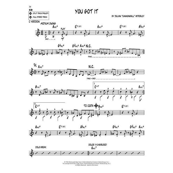 Hal Leonard Jazz Play-Along Cannonball