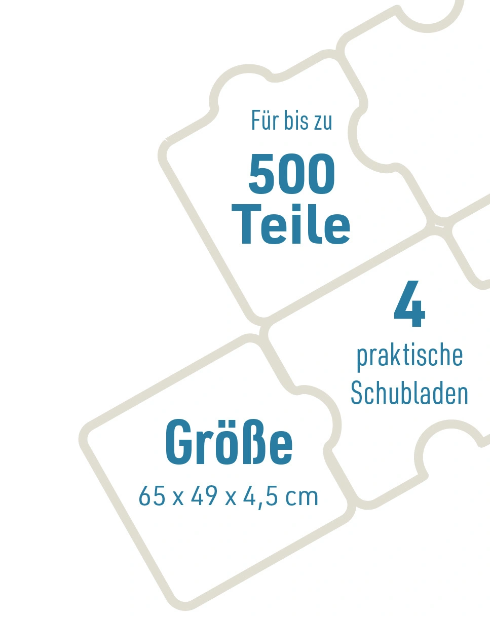 Puzzle-Tisch mit 4 Laden für Puzzles bis 500 Teilen