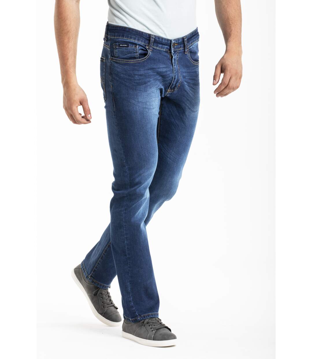 Jeans stretch RL70 Fibreflex® coupe droite confort brossé LUNO DENIM