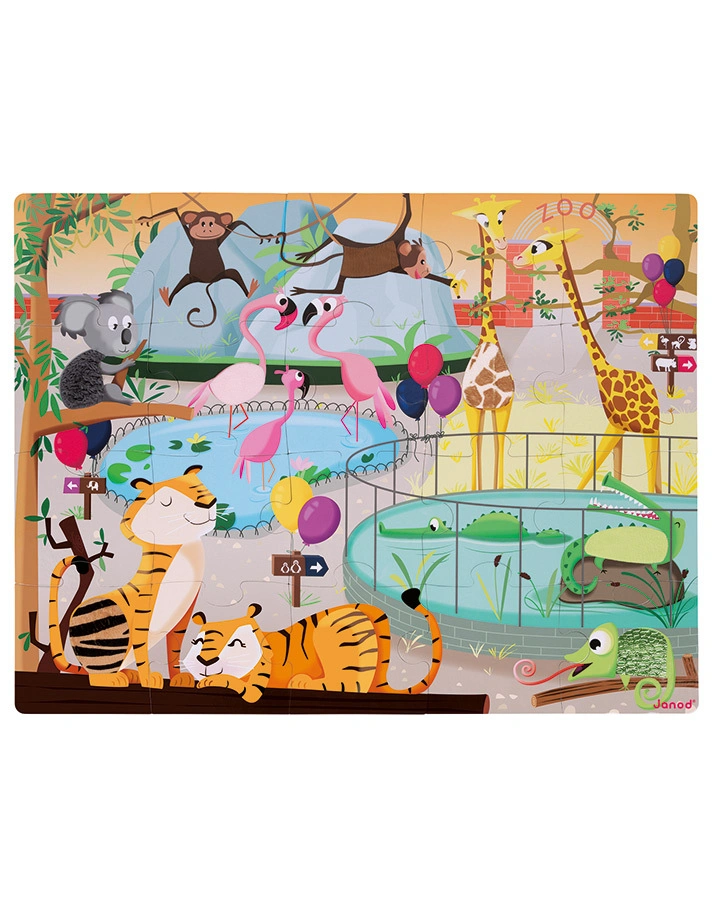 Haptik-Puzzle IM ZOO 20-teilig in bunt