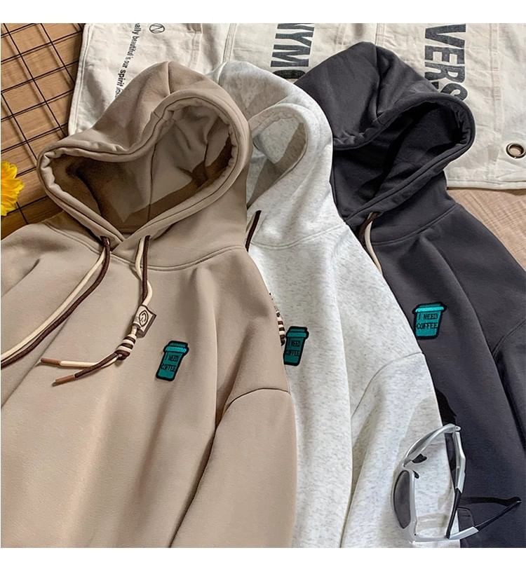 Savenne - Hoodie met geborduurde letters en trekkoord