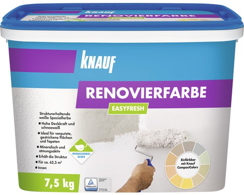 Knauf EASYFRESH Renovatieverf Sneeuwwit 7,5 kg