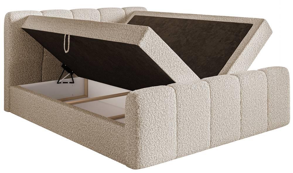 NADUVI Collection Boxspring Chloe 200x200 bouclé met opbergruimte