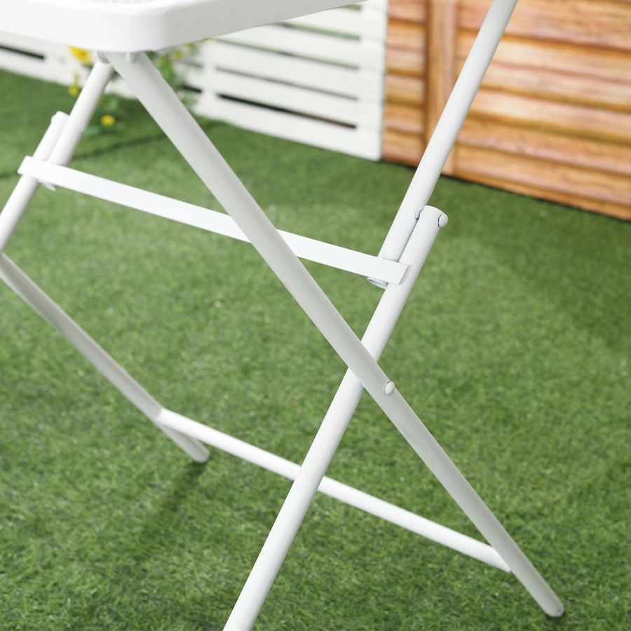 Outsunny Gartenmöbel-Set mit Stahlrahmen weiß