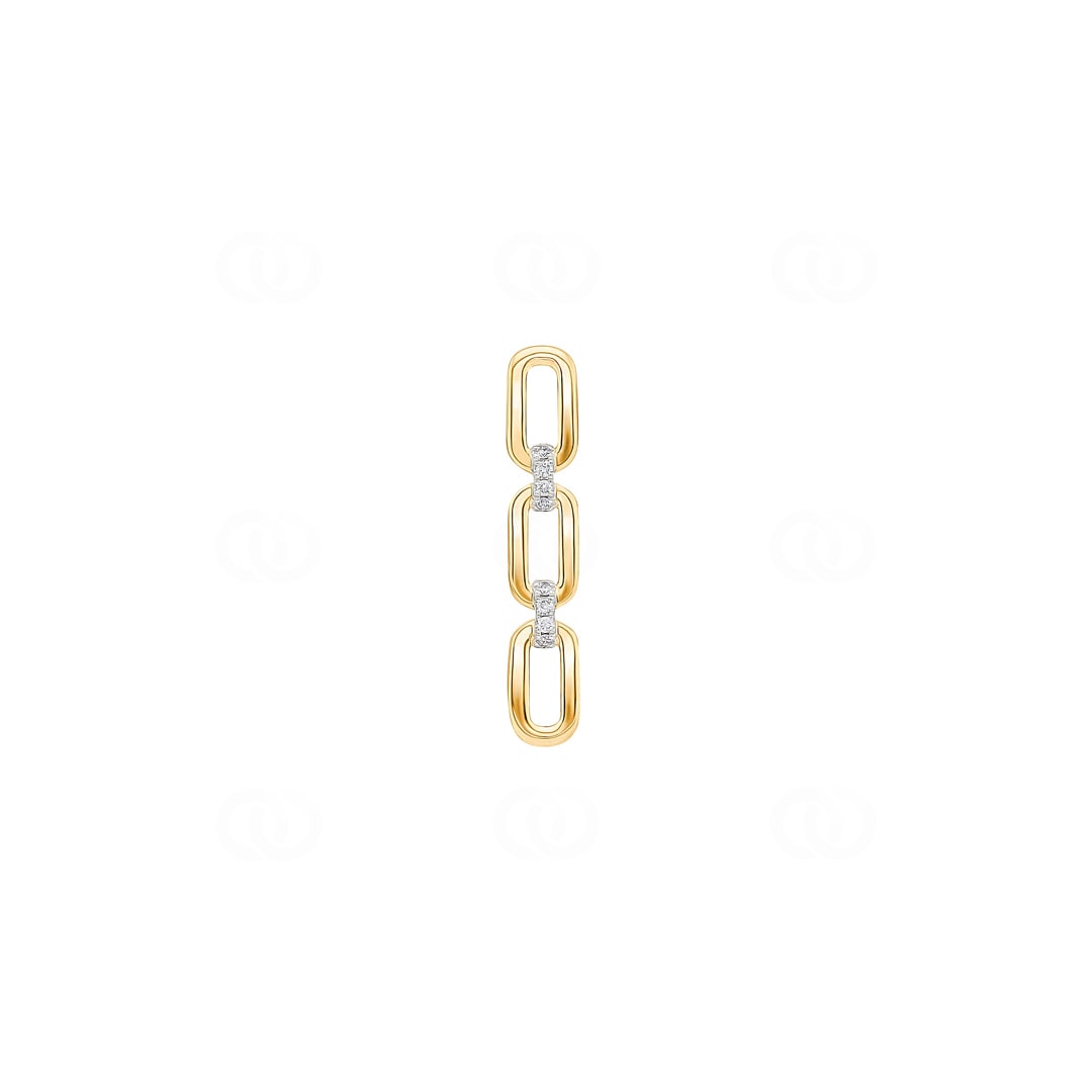 Anhänger 750/18 K Gelbgold mit Diamanten 0.03 ct H/si
