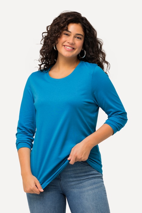 Shirt, Slim, Rundhalsausschnitt, Langarm