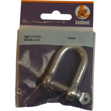 Ledent D-sluiting verzinkt 10 mm