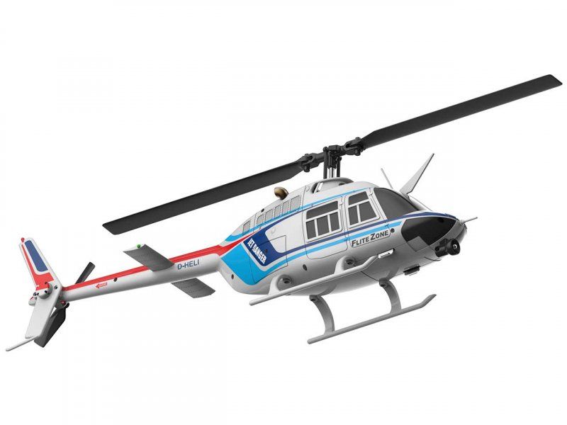 FliteZone Helikopter Jet Ranger 4-Kanal, 6G, RTF Kleiner Singlerotor Jet Ranger Hubschrauber mit 6G Gyro