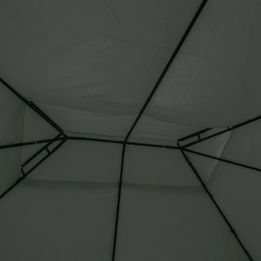 Outsunny Pavillondach für 3 x 4 m Grundflächen grau