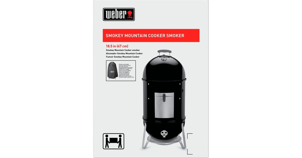 WeberSmokey Mountain Cooker 57 cm rookbarbecue smoker  (Zwart)