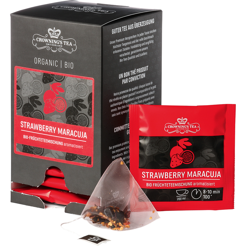 Crowning's Tee Strawberry Maracuja Premium Bio, 2.5 g, 15 Stück