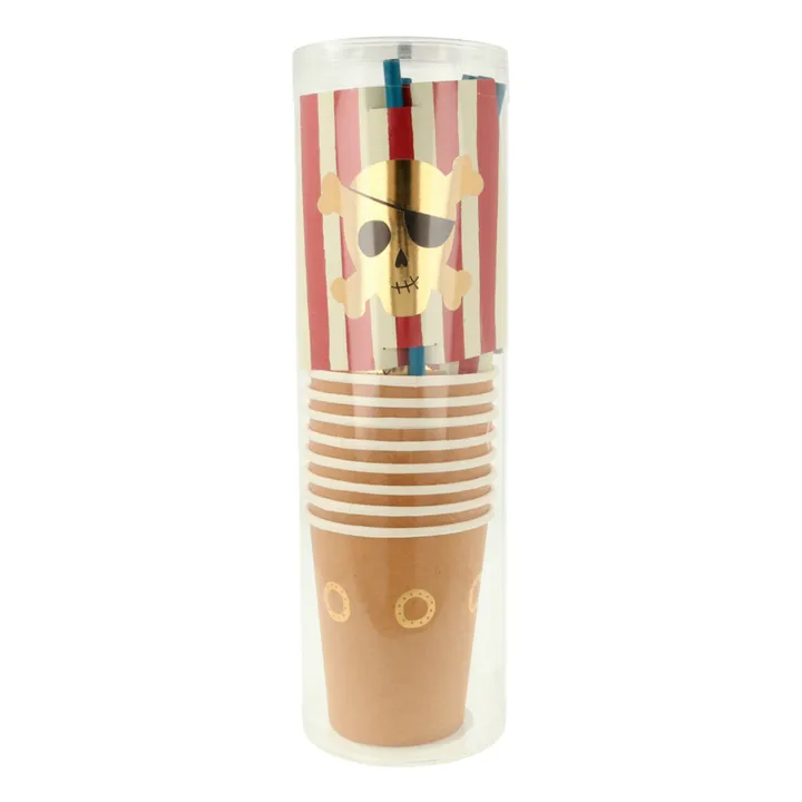 Meri Meri Gobelets en carton Pirates - Set de 8