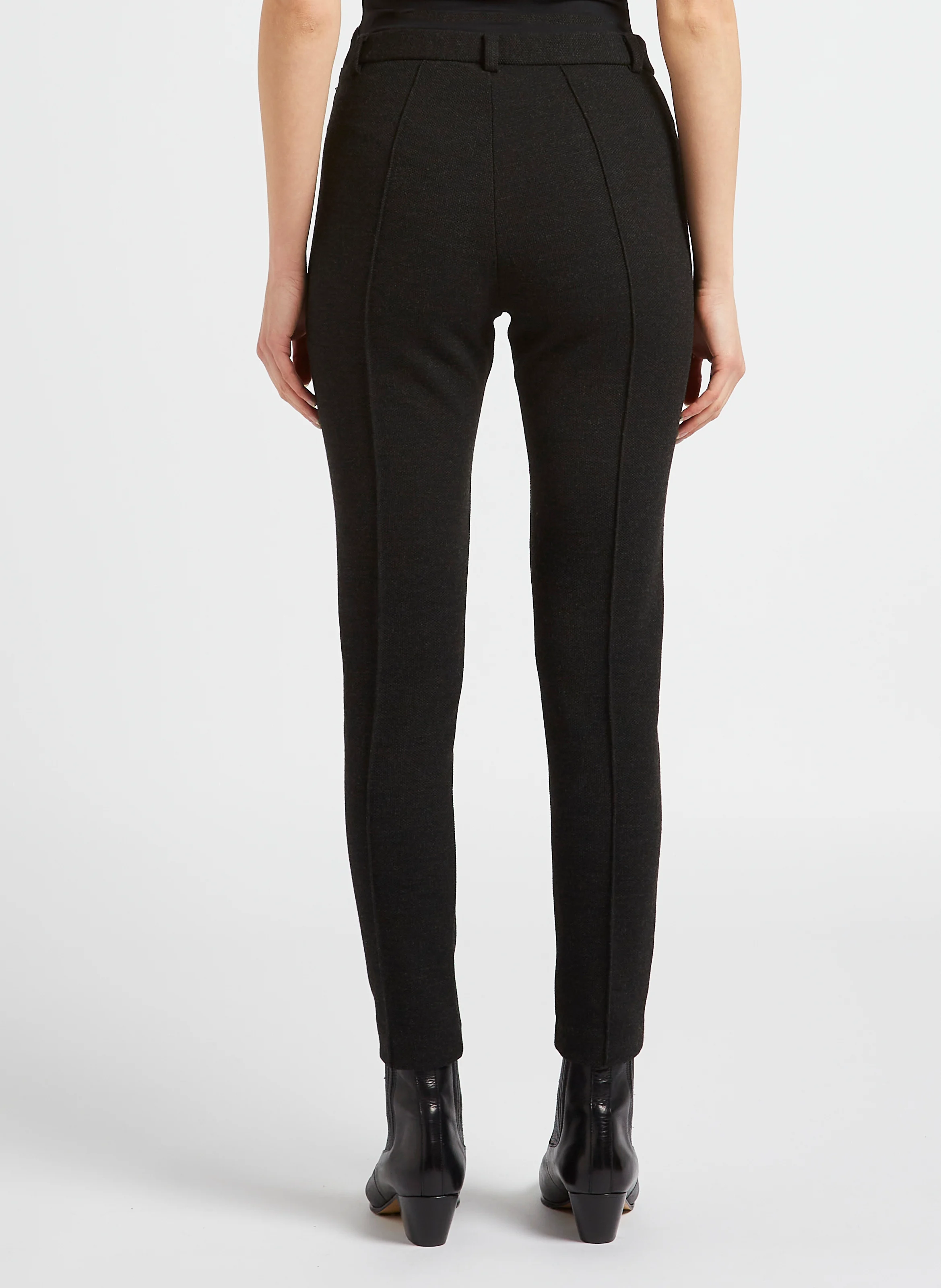 Pantalon carotte taille basse | Gris