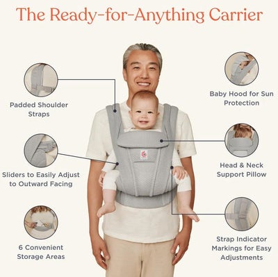 Ergobaby Omni Deluxe Bæresele Mesh, Canyon Clay