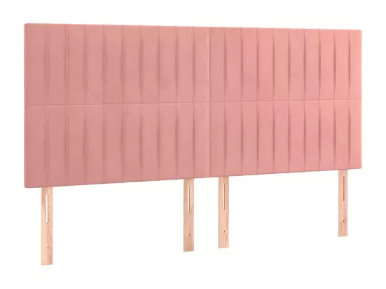 Sommier tapissier avec matelas et LED Rose 180x200 cm Velours