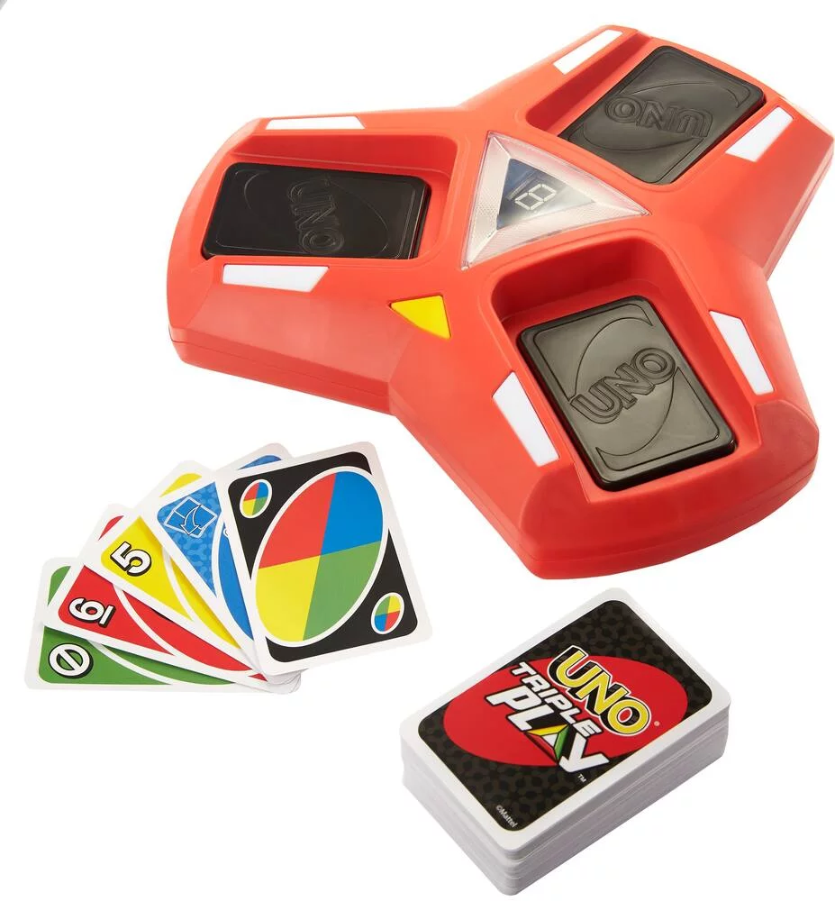 JEU DE CARTES UNO TRIPLE PLAY -  MATTEL GAMES