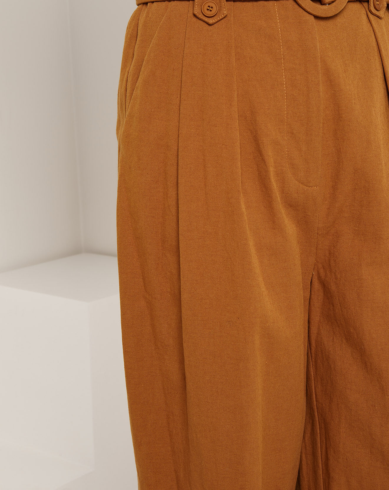 See u Soon Pantalon en Coton & Lin Jeanne brique