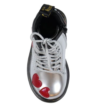 Dr. Martens Støvler - 1460 T - Sølver Metallic+Bright Red/Patent
