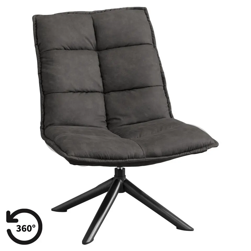 Draaifauteuil Clayton - antraciet