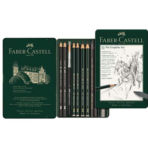 FABER-CASTELL PITT Graphite-Set klein im Metall-Etui