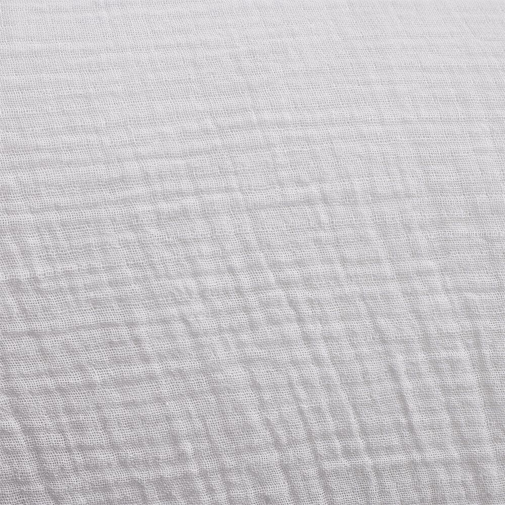 Parure de lit 2 personnes 240x220cm gaze de coton blanc uni