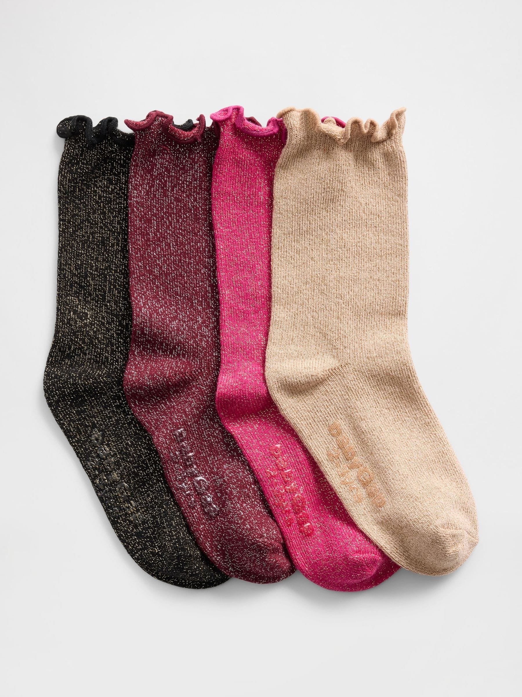 Gap Shimmer Crew Socks 4 Pack