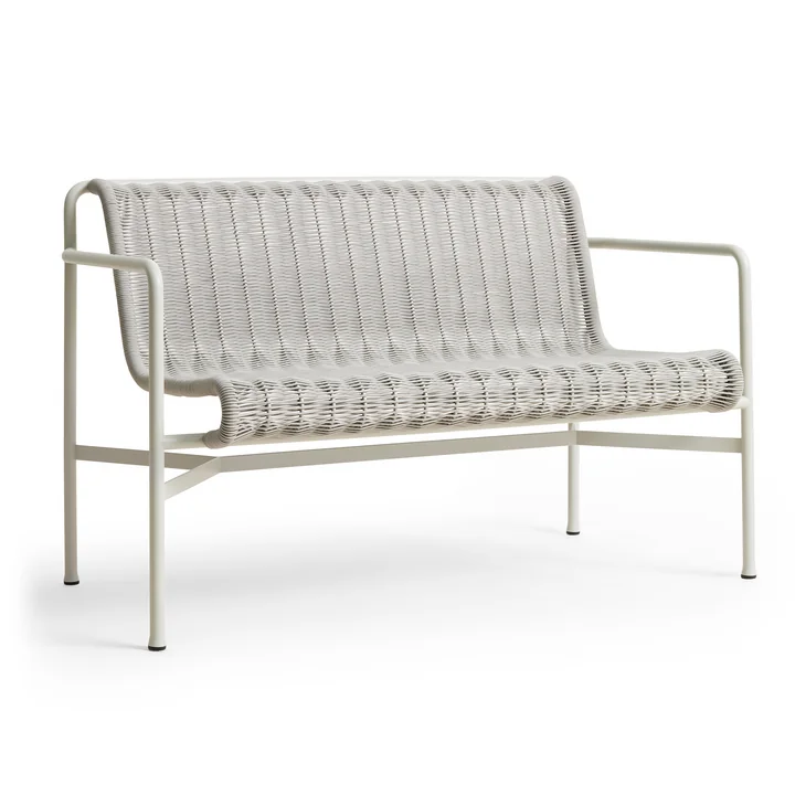 HAY - Palissade Cord Dining Bench, sky grey