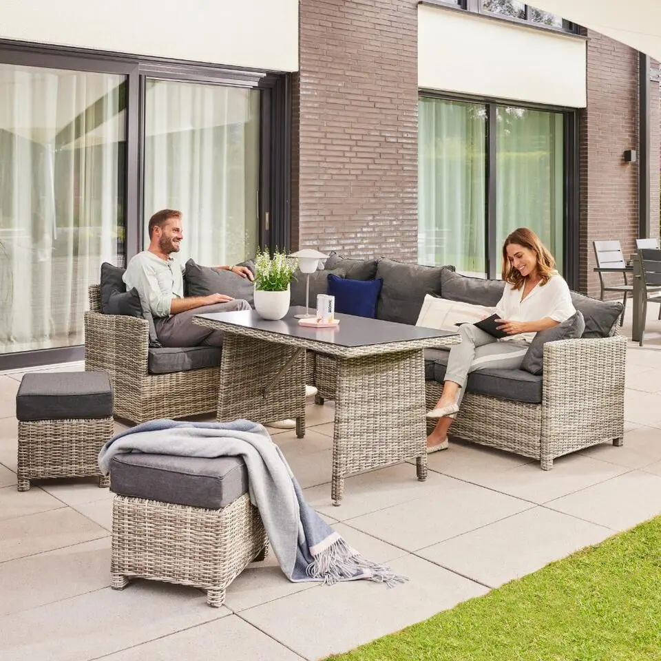HOME DELUXE BAHIA loungeset met regenhoes - Grijs