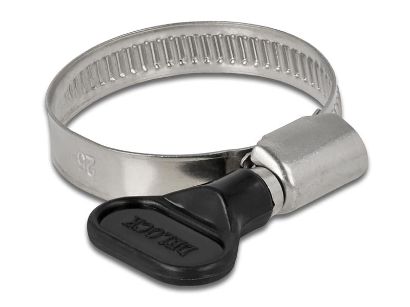 Delock Schlauchschellen-Set 25-40 mm, Schwarz 10 Stück Delock Schlauchschelle mit Flügelmutter 25 - 40 mm 10 Stück schwarz