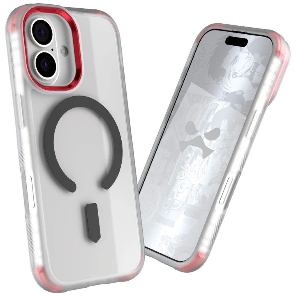iPhone 17 MagSafe Hardcase Schutzhülle (GHOCAS4210) - Transparent / Rot