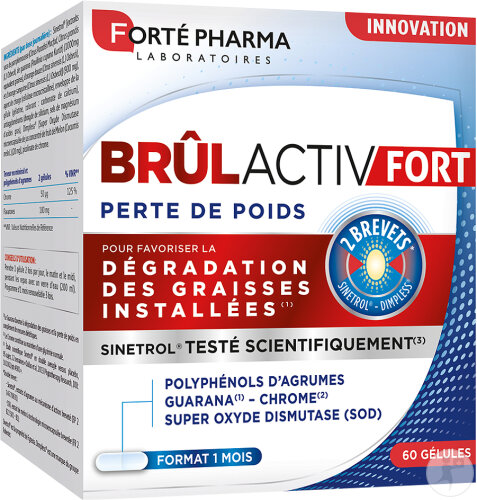 Forté Pharma Brûlactiv Fort Complément Alimentaire Perte De Poids 60 Gélules