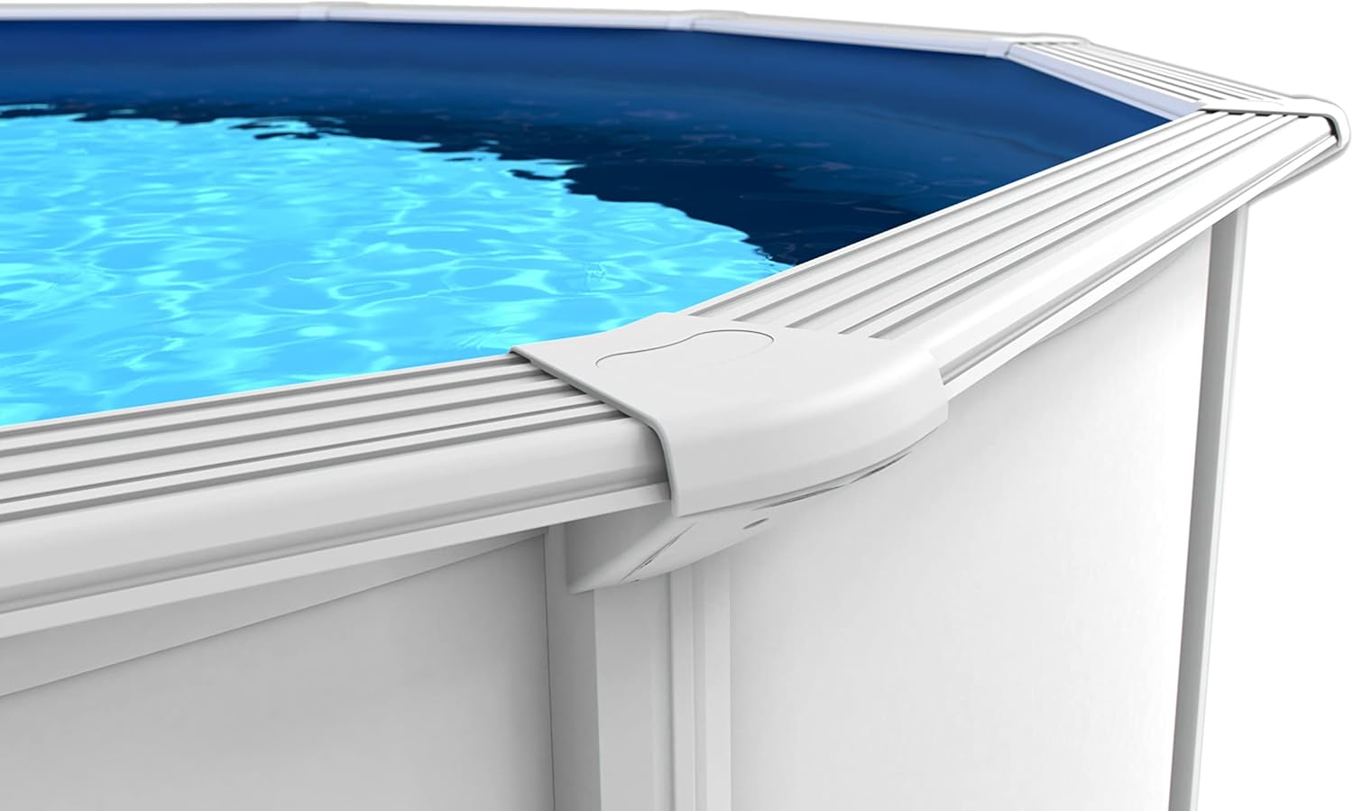 Steinbach Stahlwandpool Set Nuovo de Luxe II – 012151 – Ø 460 x 120 cm – Robuster Pool in Weiß für bis zu 17.900 l Wasserinhalt – Mit winterfester blauer Innenfolie und zahlreichem Zubehör
