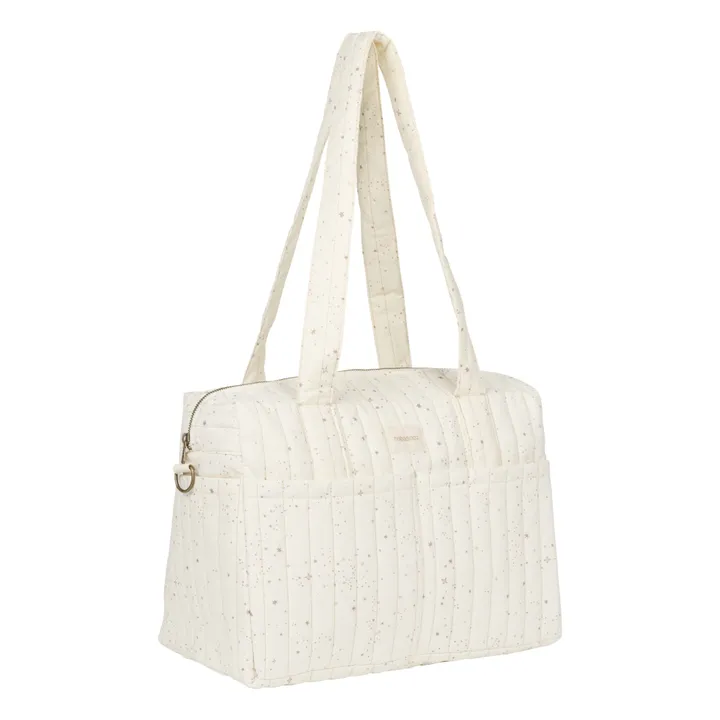Nobodinoz Sac à langer Stories en coton bio | Ecru