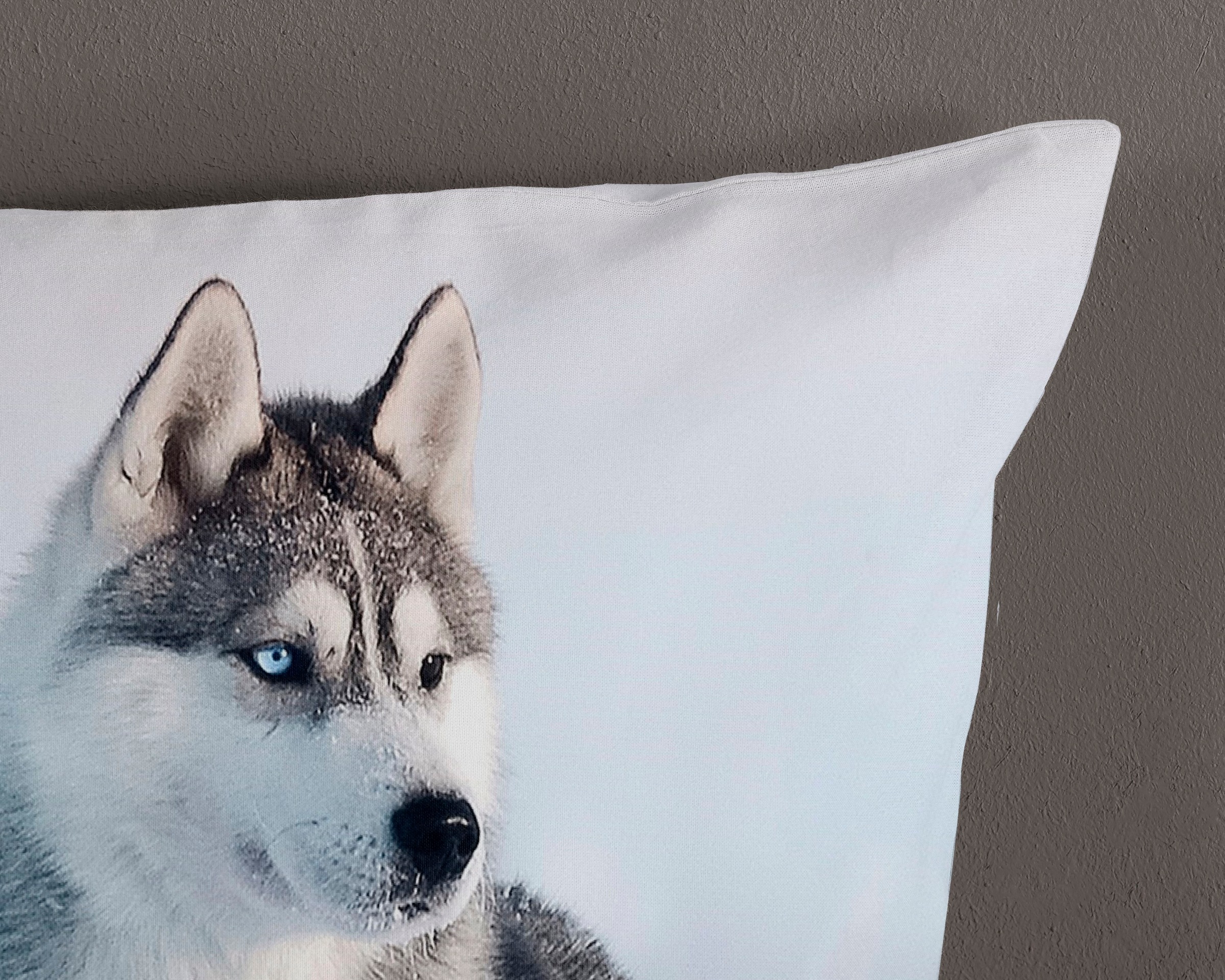 good morning Wendebettwäsche »Sachar« 2 Stk. tlg. Baumwolle, 135x200, Reissverschluss, Wendeoptik, Winter, Husky, Blau