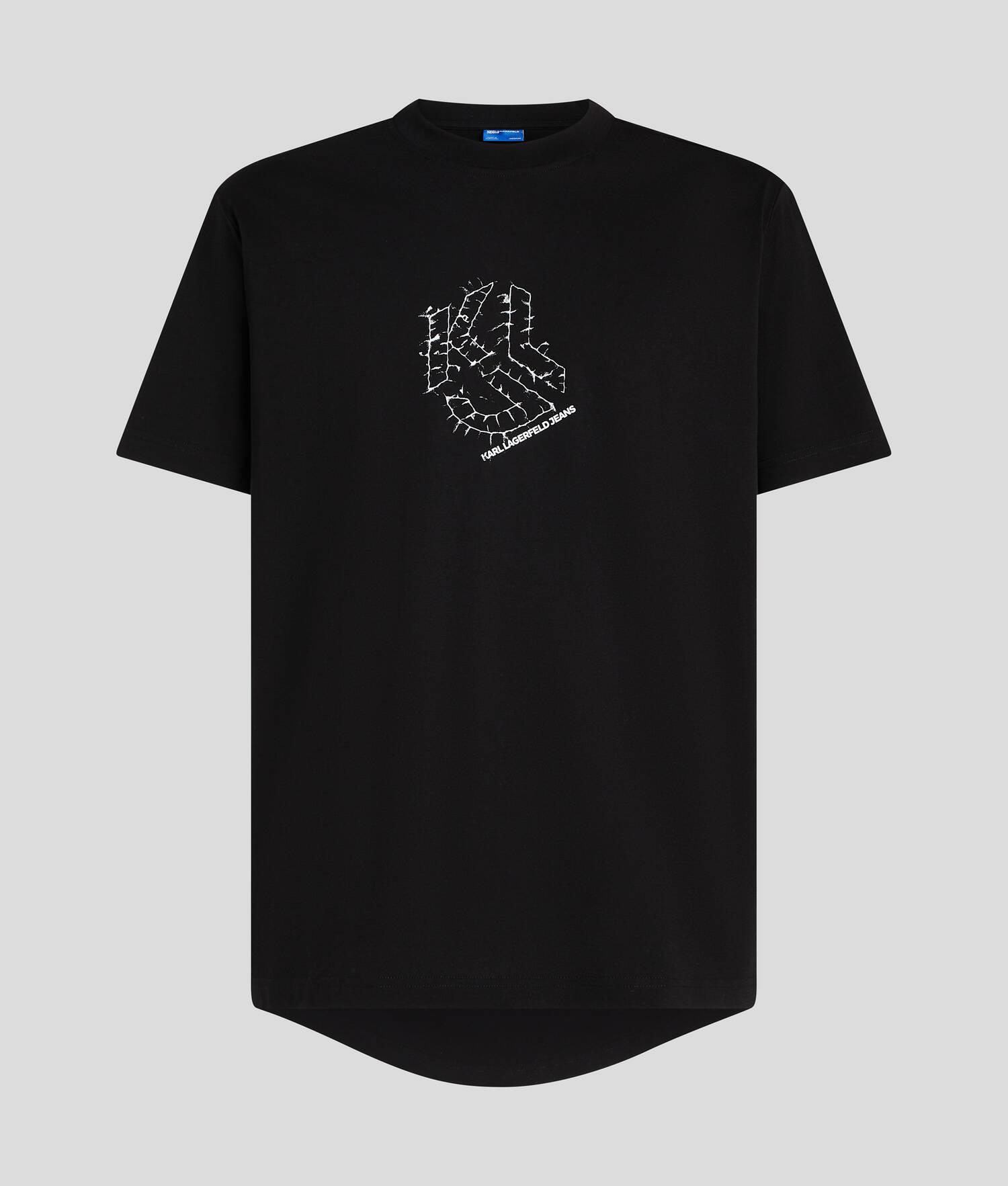 T-SHIRT À OURLET ARRONDI ET MONOGRAMME SHIBORI - Noir
