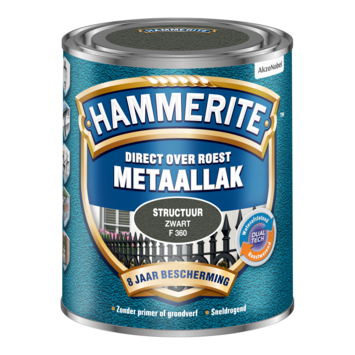 Hammerite Direct over Roest metaallak structuur zwart 750 ml